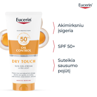 EUCERIN OIL CONTROL DRY TOUCH, gelinis kremas nuo saulės kūnui, SPF50+, 200 ml paveikslėlis EUCERIN OIL CONTROL DRY TOUCH, gelinis kremas nuo saulės kūnui, SPF50+, 200 ml paveikslėlis