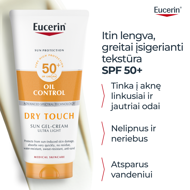 EUCERIN OIL CONTROL DRY TOUCH, gelinis kremas nuo saulės kūnui, SPF50+, 200 ml paveikslėlis EUCERIN OIL CONTROL DRY TOUCH, gelinis kremas nuo saulės kūnui, SPF50+, 200 ml paveikslėlis