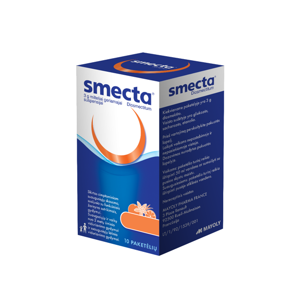 SMECTA, 3 g, milteliai geriamajai suspensijai, N10  paveikslėlis