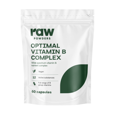 RAW POWDERS VITAMINO B KOMPLEKSAS, 60 kapsulių paveikslėlis