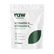 RAW POWDERS VITAMINAS D3 + VITAMINAS K2, 90 tablečių paveikslėlis