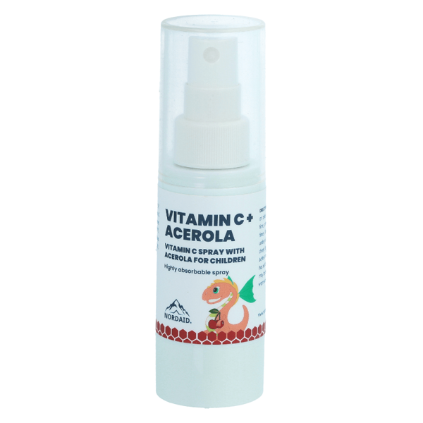 NORDAID Vitaminas C+Acerola, purškiamas vitaminas C, 200 purškimų, 30ml 3 NORDAID Vitaminas C+Acerola, purškiamas vitaminas C, 200 purškimų, 30ml