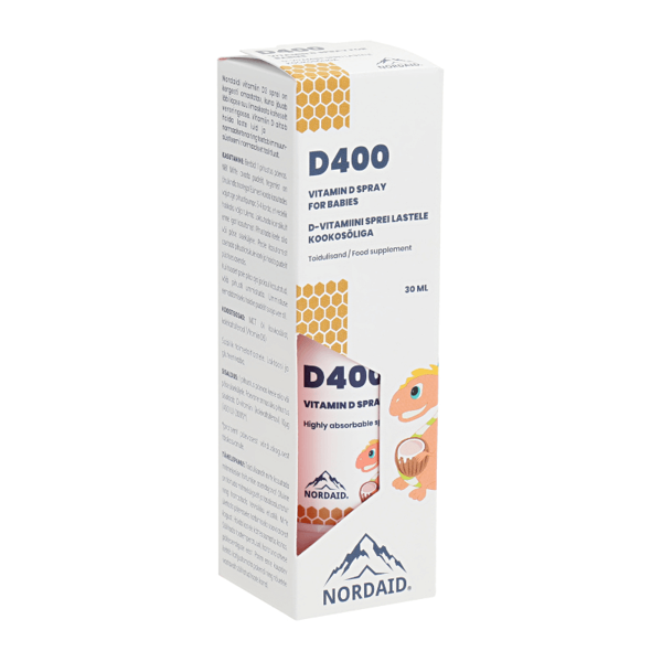 NORDAID D400 SPRAY BABIES, purškiamas vitaminas D3 su MCT kokosų aliejumi NORDAID D400 SPRAY BABIES, purškiamas vitaminas D3 su MCT kokosų aliejumi