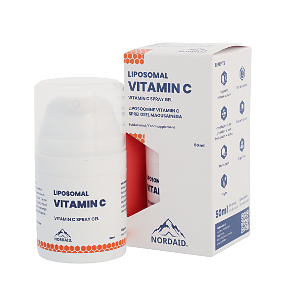 NORDAID VITAMINAS C LIPOSOMOSE, 1000mg, serumas, 50 paspaudimų, 50ml