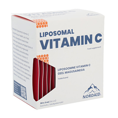 NORDAID VITAMINAS C LIPOSOMOSE, 1000mg, serumas, pakeliai 30x3ml