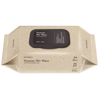 Mother-K Drėgnos servetėlės PREMIUM, 70 vnt.