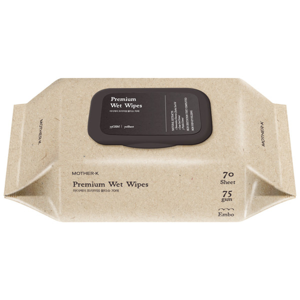 Mother-K Drėgnos servetėlės PREMIUM, 70 vnt.