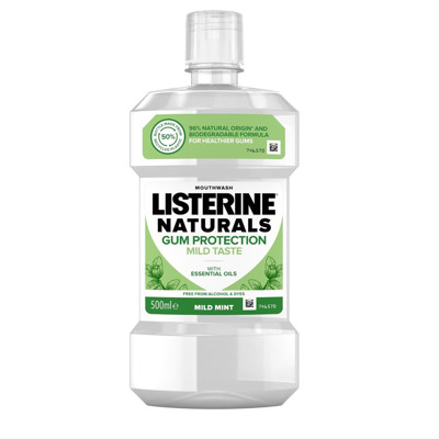LISTERINE NATURALS GUM PROTECTION, burnos skalavimo skystis, 500ml paveikslėlis