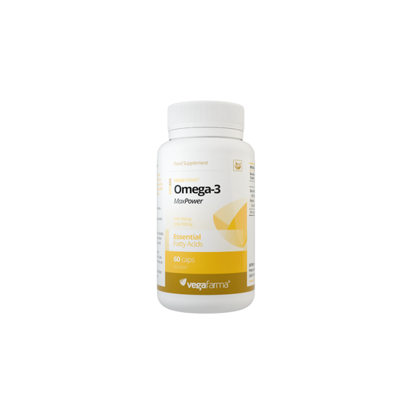 VEGAFARMA OMEGA-3 MAX POWER®, 60 kapsulių VEGAFARMA OMEGA-3 MAX POWER®, 60 kapsulių