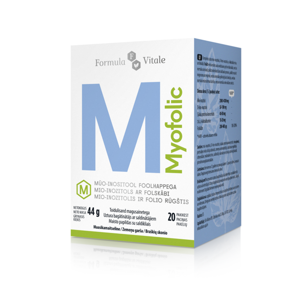 FORMULA VITALE MYOFOLIC su mio ir D-chiro inozitoliu, milteliai,  20 pakelių paveikslėlis
