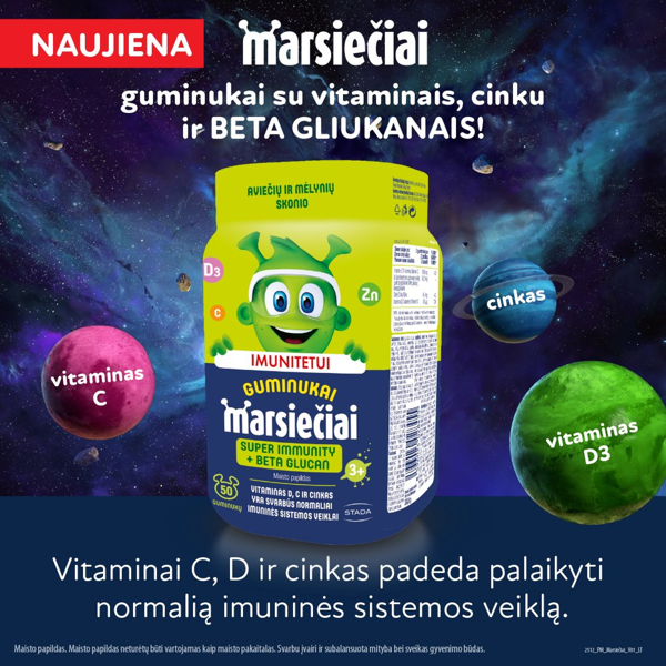 MARSIEČIAI SUPER IMMUNO, 50 guminukų paveikslėlis
