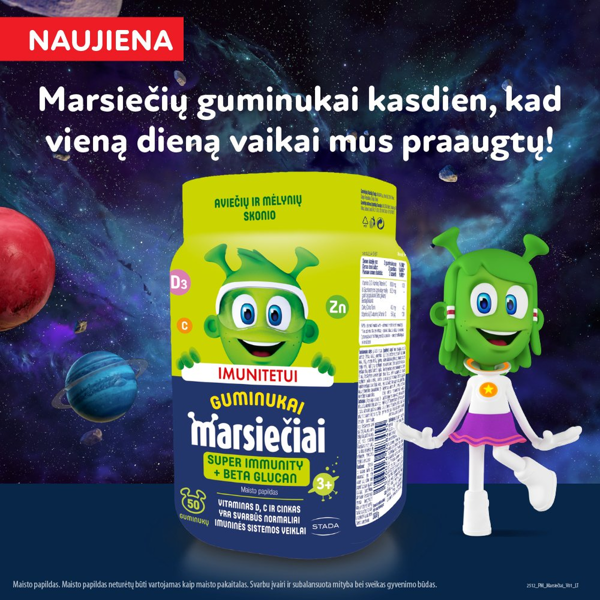 MARSIEČIAI SUPER IMMUNO, 50 guminukų paveikslėlis