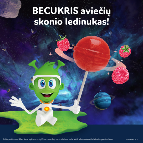MARSIEČIAI LEDINUKAI, aviečių skonio, 1 vnt. paveikslėlis MARSIEČIAI LEDINUKAI, aviečių skonio, 1 vnt. paveikslėlis