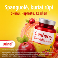 URINAL CRANBERRY GUMMIES, 60 guminukų paveikslėlis URINAL CRANBERRY GUMMIES, 60 guminukų paveikslėlis