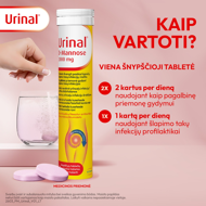 URINAL D-MANNOSE, 2000 mg, 14 šnypščiųjų tablečių paveikslėlis