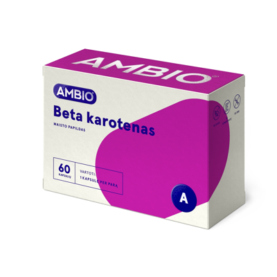 AMBIO BETA KAROTENAS, 60 kapsulių paveikslėlis