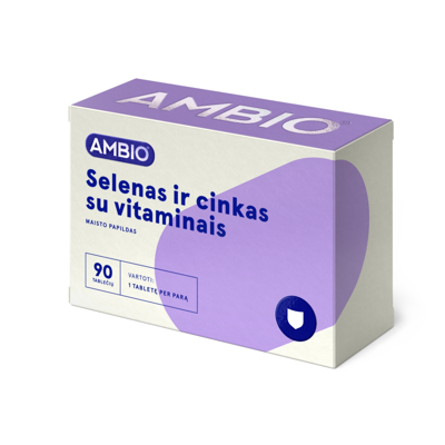 AMBIO SELENAS IR CINKAS SU VITAMINAIS, 90 tablečių  paveikslėlis