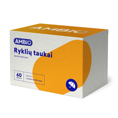 AMBIO RYKLIŲ TAUKAI, 500 mg, 60 kapsulių paveikslėlis