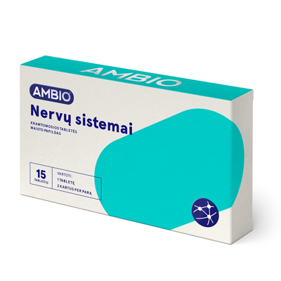 AMBIO NERVŲ SISTEMAI, 15 kramtomųjų tablečių paveikslėlis