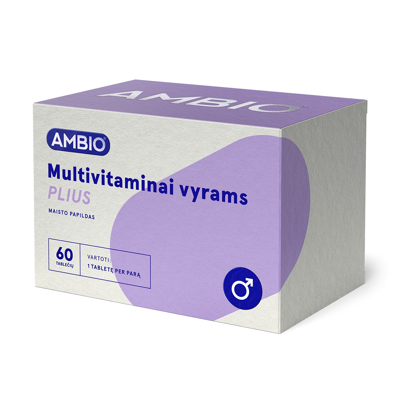 AMBIO MULTIVITAMINAI VYRAMS PLIUS, 60 tablečių paveikslėlis