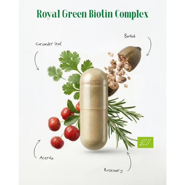 ROYAL GREEN BIO BIOTINO KOMPLEKSAS N60 vkaps. ROYAL GREEN BIO BIOTINO KOMPLEKSAS N60 vkaps.