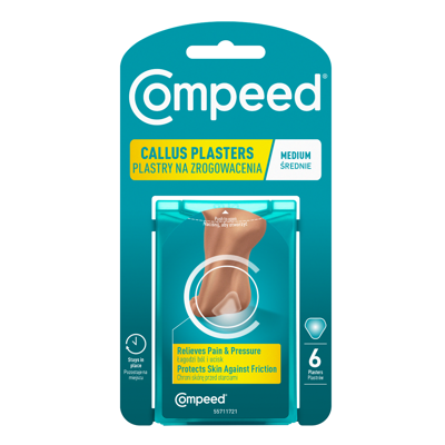 COMPEED, pėdų nuospaudų pleistrai, vidutinio dydžio, 6 vnt. paveikslėlis