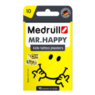 MEDRULL MR. HAPPY, vaikiškas pleistras, 10 vnt. paveikslėlis MEDRULL MR. HAPPY, vaikiškas pleistras, 10 vnt. paveikslėlis