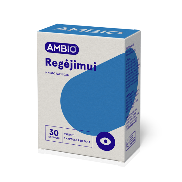 AMBIO REGĖJIMUI (20mg liuteino), 30 kapsulių paveikslėlis