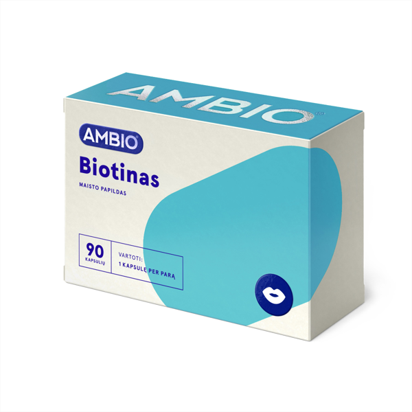 AMBIO BIOTINAS, 5000mcg, 90 kapsulių paveikslėlis AMBIO BIOTINAS, 5000mcg, 90 kapsulių paveikslėlis