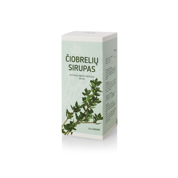 ČIOBRELIŲ SIRUPAS, atsikosėjimui lengvinti, 100 ml paveikslėlis