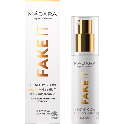 MÁDARA, Savaiminio įdegio serumas veidui FAKE IT, 30 ml