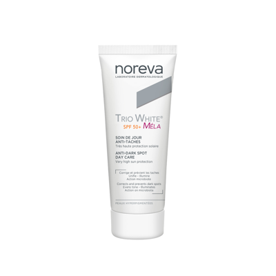 NOREVA TRIO WHITE MELA, dieninis kremas SPF50+ nuo pigmentinių dėmių, 40 ml paveikslėlis