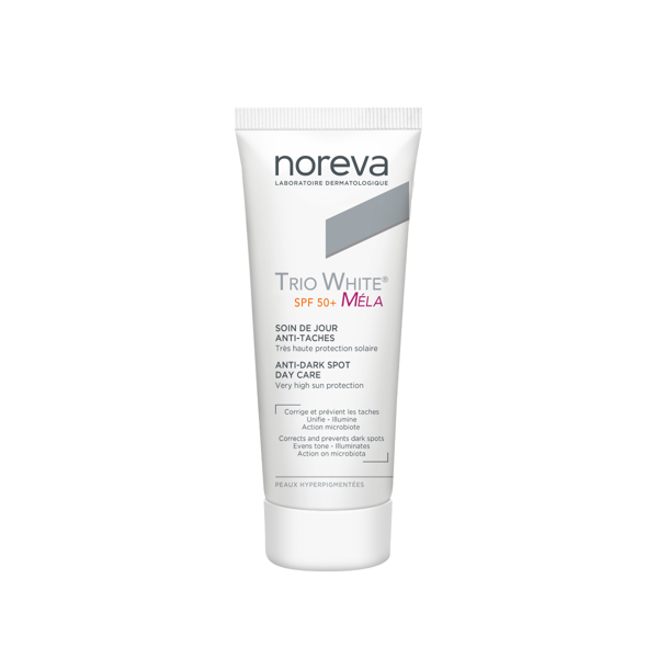 NOREVA TRIO WHITE MELA, dieninis kremas SPF50+ nuo pigmentinių dėmių, 40 ml paveikslėlis NOREVA TRIO WHITE MELA, dieninis kremas SPF50+ nuo pigmentinių dėmių, 40 ml paveikslėlis