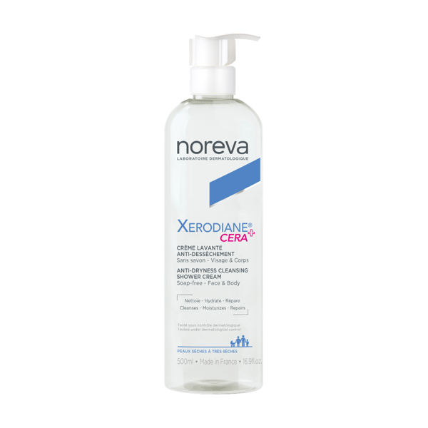 NOREVA XERODIANE CERA+, prailginto poveikio prausimosi kremas nuo išsausėjimo, 500ml paveikslėlis NOREVA XERODIANE CERA+, prailginto poveikio prausimosi kremas nuo išsausėjimo, 500ml paveikslėlis