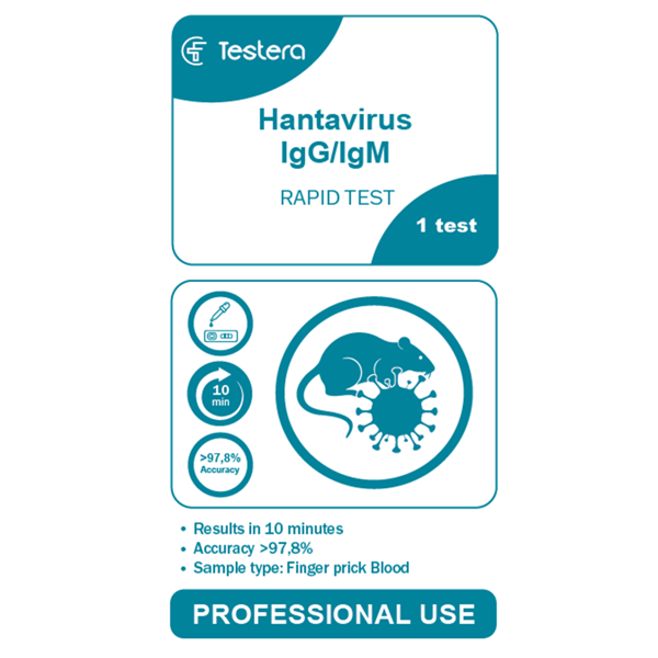 Testera, hantaviruso IgG/IgM greitasis testas, 1 vnt. paveikslėlis