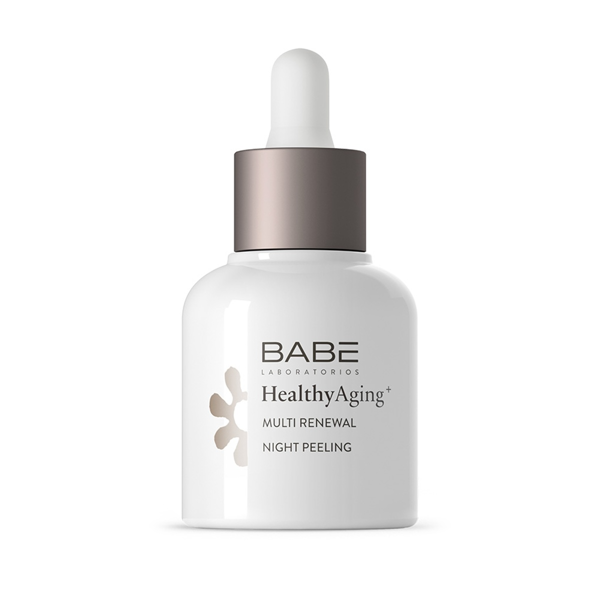 BABĒ HEALTHY AGING+, daugiafunkcis, odą atnaujinantis naktinis rūgštinis pilingas, 30 ml paveikslėlis BABĒ HEALTHY AGING+, daugiafunkcis, odą atnaujinantis naktinis rūgštinis pilingas, 30 ml paveikslėlis