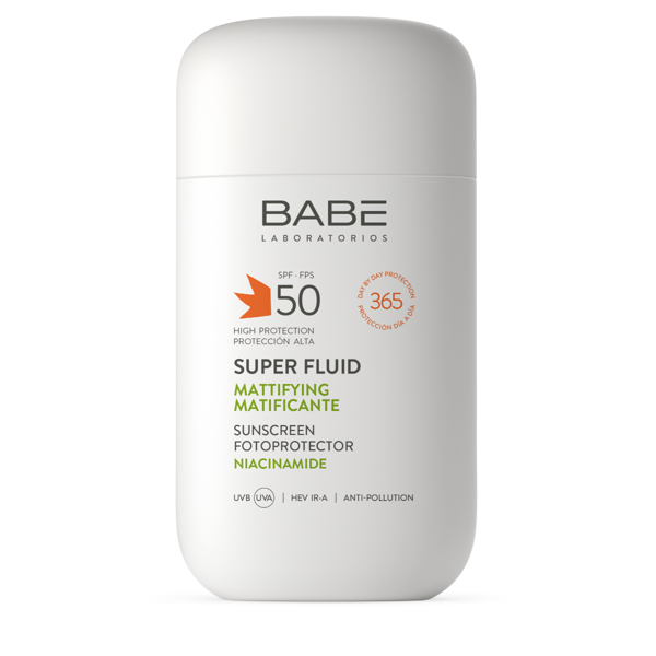 BABĒ SUPER FLUID, apsauginė emulsija riebiai, mišriai veido odai, SPF50, 50 ml paveikslėlis