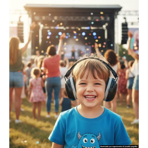 Momini ausinės vaikams su triukšmo slopinimu Milo, juodos sp., 1 vnt. Momini ausinės vaikams su triukšmo slopinimu Milo, juodos sp., 1 vnt.