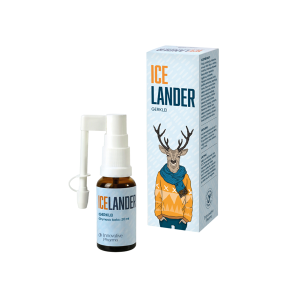 ICELANDER, purškalas skaudančiai gerklei, 20 ml paveikslėlis ICELANDER, purškalas skaudančiai gerklei, 20 ml paveikslėlis