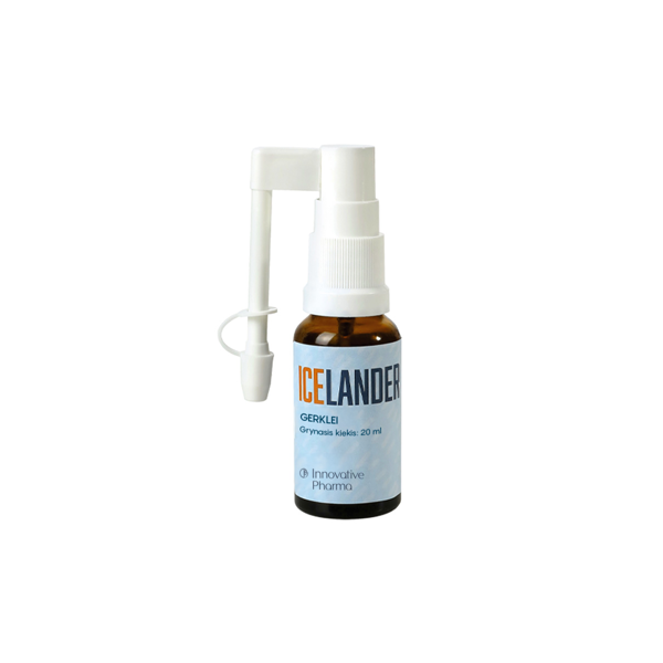 ICELANDER, purškalas skaudančiai gerklei, 20 ml paveikslėlis ICELANDER, purškalas skaudančiai gerklei, 20 ml paveikslėlis
