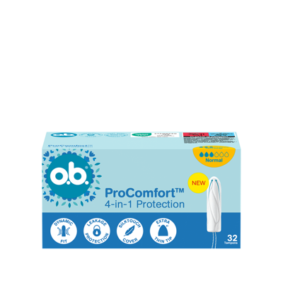 O.B. PRO COMFORT NORMAL, tamponai, 32vnt. paveikslėlis