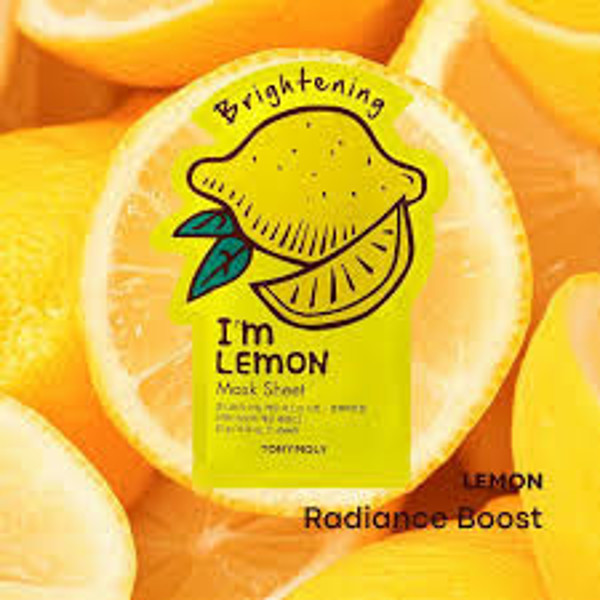 TONYMOLY Veido kaukė I´m Lemon Mask Sheet TM00000586, su citrinų ekstraktu TONYMOLY Veido kaukė I´m Lemon Mask Sheet TM00000586, su citrinų ekstraktu