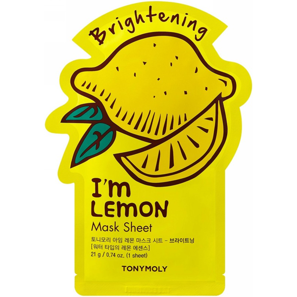TONYMOLY Veido kaukė I´m Lemon Mask Sheet TM00000586, su citrinų ekstraktu TONYMOLY Veido kaukė I´m Lemon Mask Sheet TM00000586, su citrinų ekstraktu