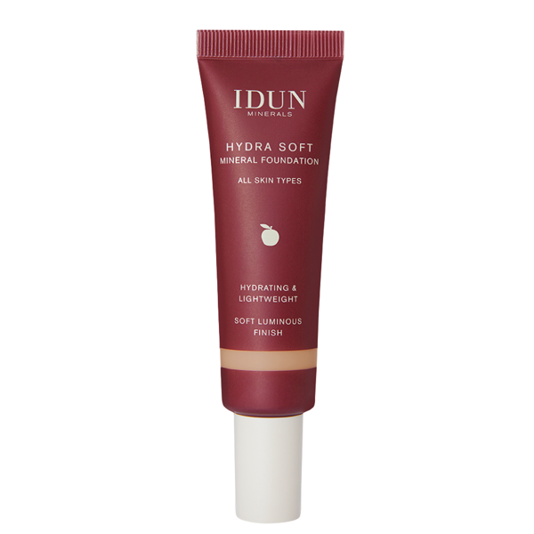 IDUN Minerals Hydra Soft skystas mineralinis makiažo pagrindas  Nr. 1259 Ingrid, 30 ml