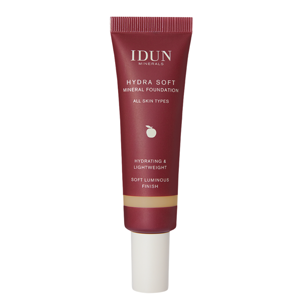 IDUN Minerals Hydra Soft skystas mineralinis makiažo pagrindas  Nr. 1260 Runa, 30 ml