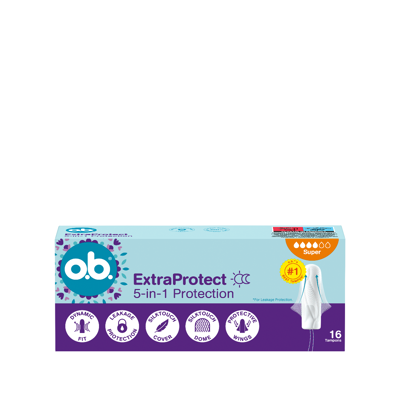 O.B. PRO COMFORT EXTRA PROTECT SUPER, tamponai, 16vnt. paveikslėlis