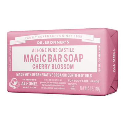 DR. BRONNER’S CHERRY BLOSSOM, ekologiškas muilas su natūraliu vyšnių žiedų kvapu, 140 g