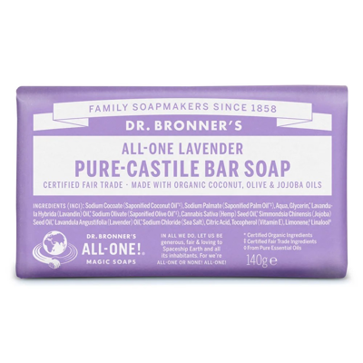 DR. BRONNER’S LAVENDER, ekologiškas muilas su levandų eteriniu aliejumi, 140 g