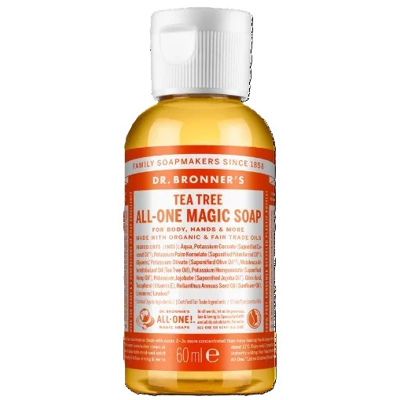 DR. BRONNER’S TEA TREE, ekologiškas skystas muilas su arbatmedžio eteriniu aliejumi, 60 ml