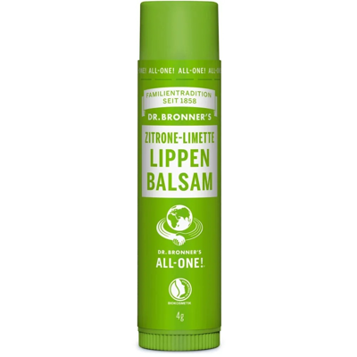 DR. BRONNER'S LEMON-LIME, ekologiškas lūpų balzamas su citrinos ir laimų eteriniais aliejais, 4 g